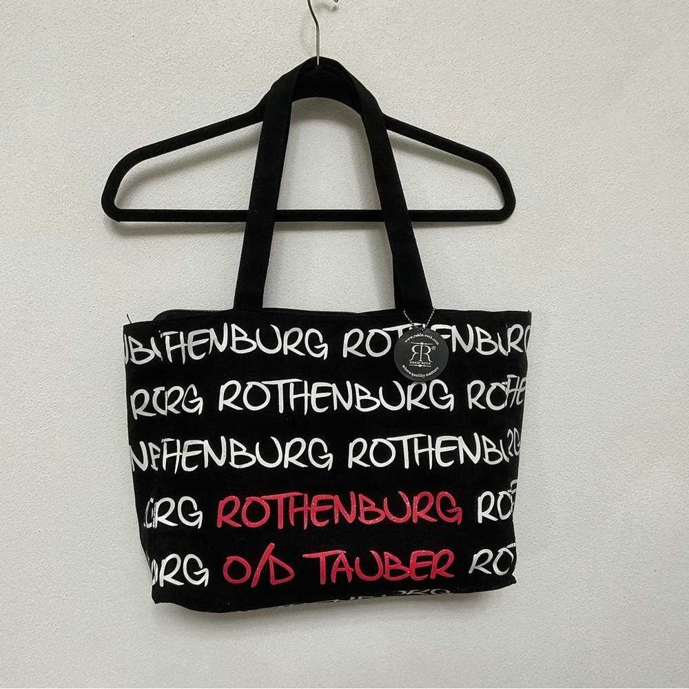 Robin Ruth Rothenburg O/D Tauber Germany Black, Red, White Shoulder Tote Bag